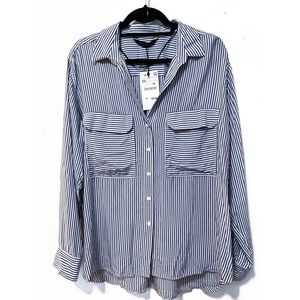 Zara Tops - Zara Oversized Striped Button-Down (NWT) Zara Tops - Zara Oversized Striped Button-Down (NWT)